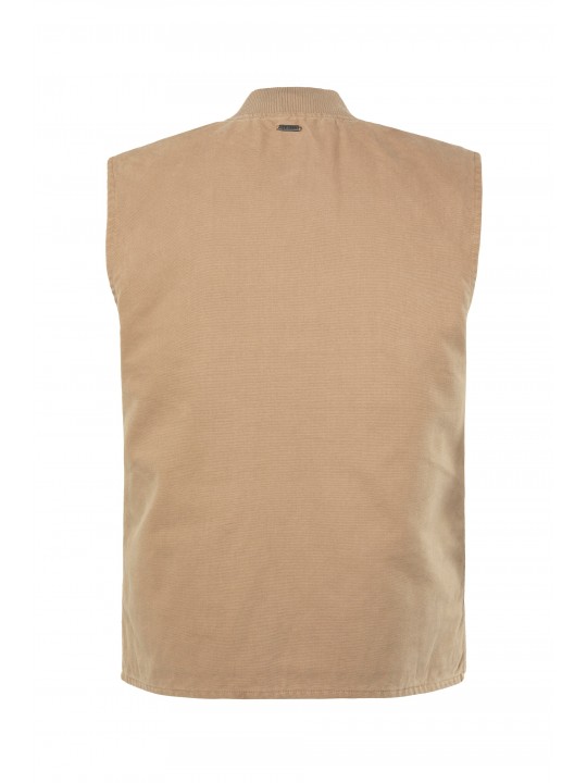 Αμάνικο μπουφάν με κολεγιακό γιακά