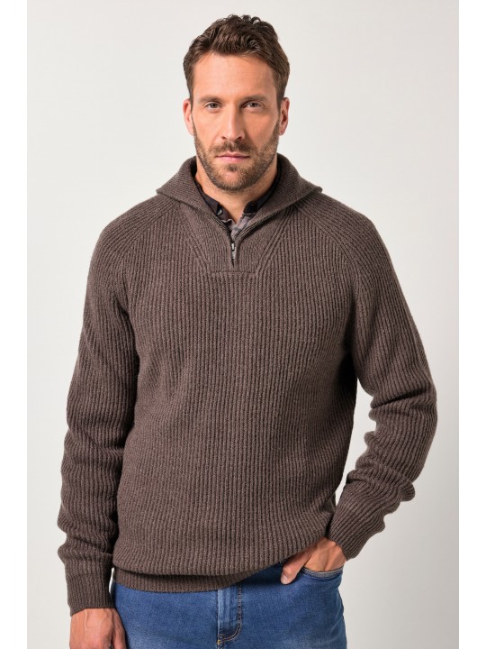 Πουλόβερ με όρθιο γιακά και φερμουάρ, JP1880