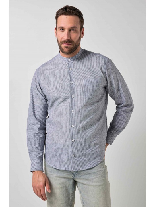 Πουκάμισο ριγέ με μικρό, όρθιο γιακά, JP1880