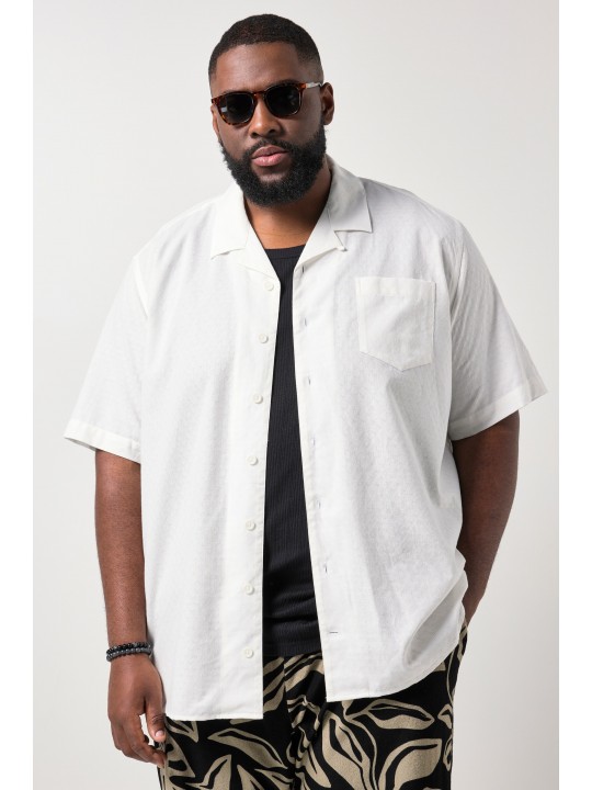 Πουκάμισο κοντομάνικο με ανάγλυφη υφή, STHUGE