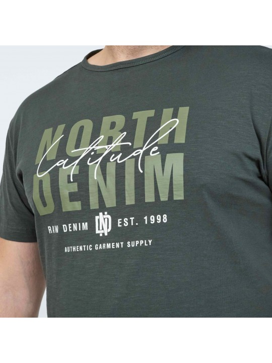 T-shirt με μεγάλο τύπωμα στο μπροστινό μέρος, North Latitude Denim