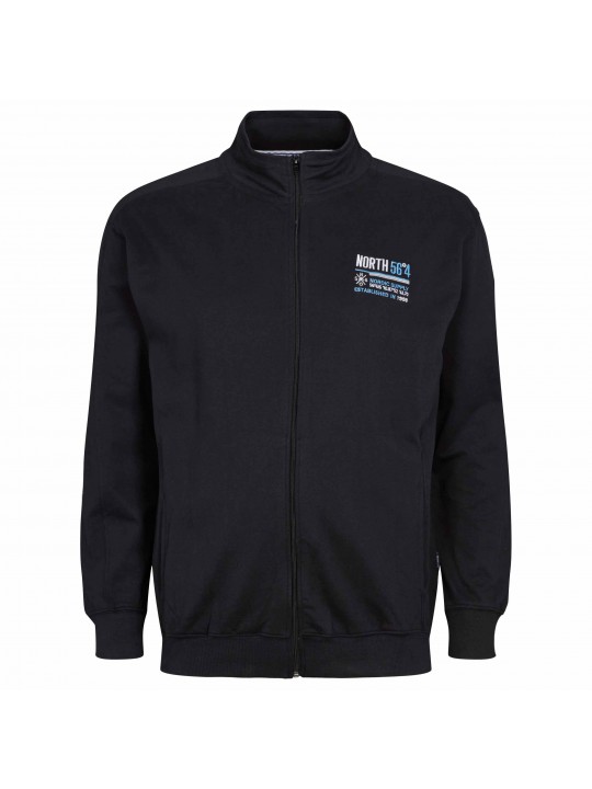 Ζακέτα φούτερ με φερμουάρ και διακριτικό κέντημα στο στήθος North 56°4 
