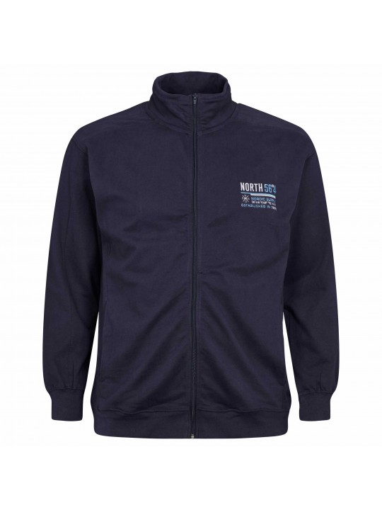 Ζακέτα φούτερ με φερμουάρ και διακριτικό κέντημα στο στήθος North 56°4 